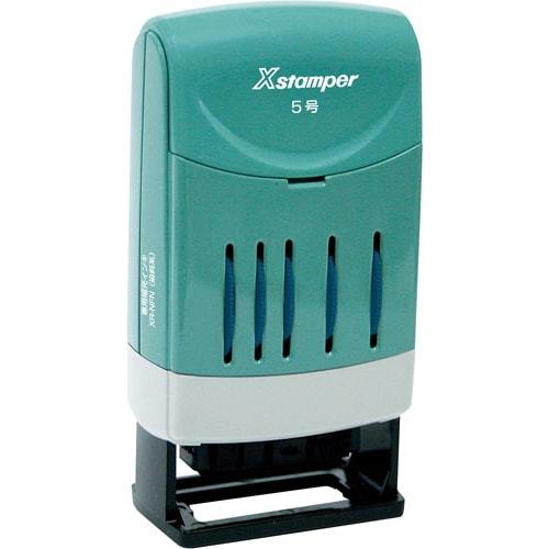 Xスタンパー回転日付印 欧文日付 5号 藍
