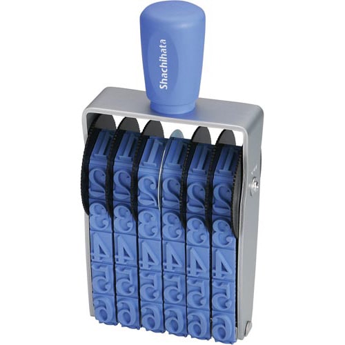 エルゴグリップ 回転ゴム印 欧文6連特大号 明朝体