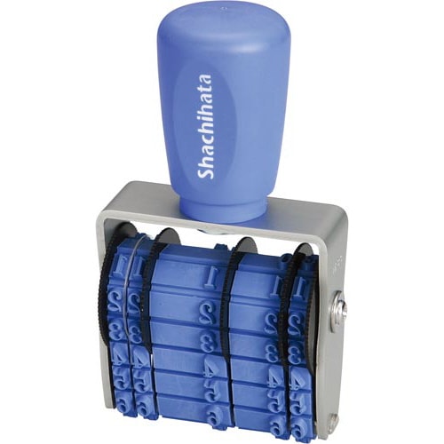 エルゴグリップ回転ゴム印 欧文トビ日付3号明朝体