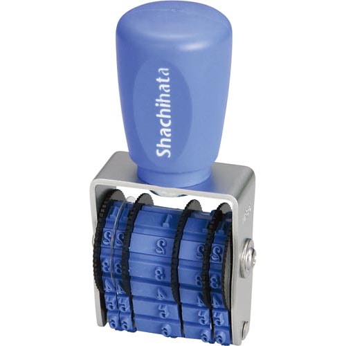 エルゴグリップ回転ゴム印 欧文トビ日付5号明朝体