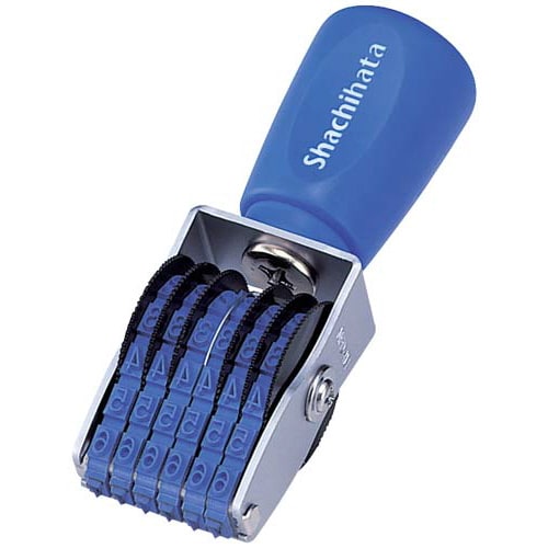 エルゴグリップ 回転ゴム印 欧文6連6号 ゴシック