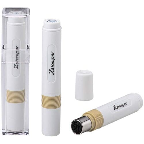 Xスタンパー 簿記スタンパー 休 藍