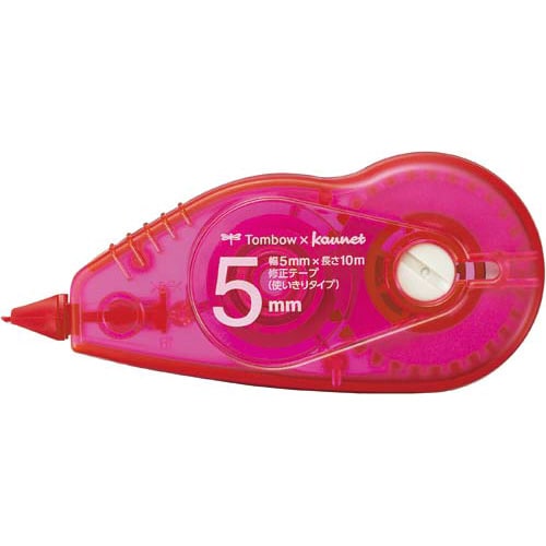 トンボ×カウネット修正テープ幅5mmピンク×10