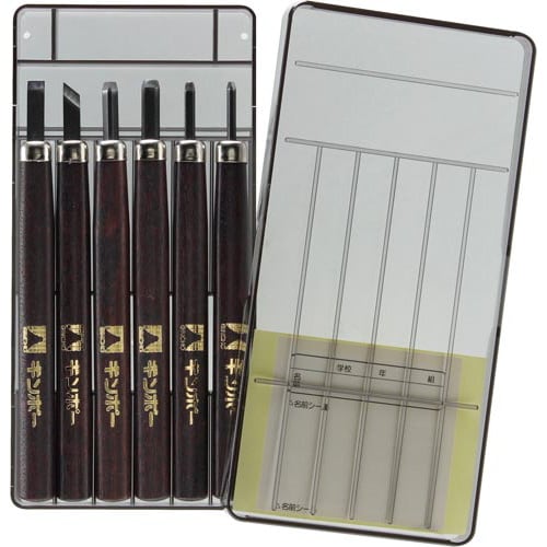 彫刻刀 みかさ6本組セリ−スパック