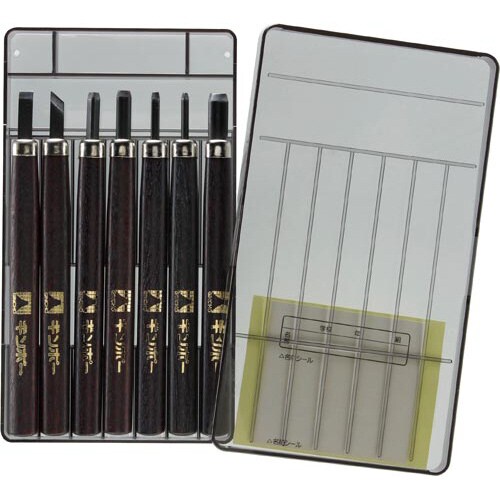 彫刻刀 みかさ7本組セリ−スパック