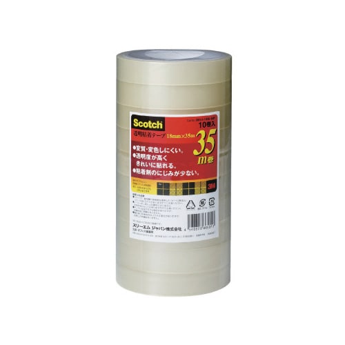 スコッチ 透明粘着テープ 18mm幅×35m50巻