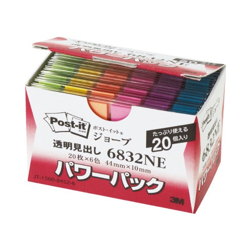 ポストイット ジョーブパワーパック 6色×20