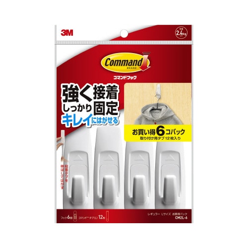 コマンドフックL フック6個タブ(L)12枚入