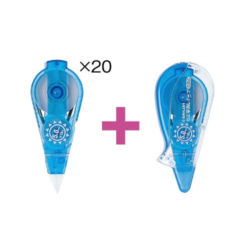 修正字消しテープカートリッジ20個+本体1個セット