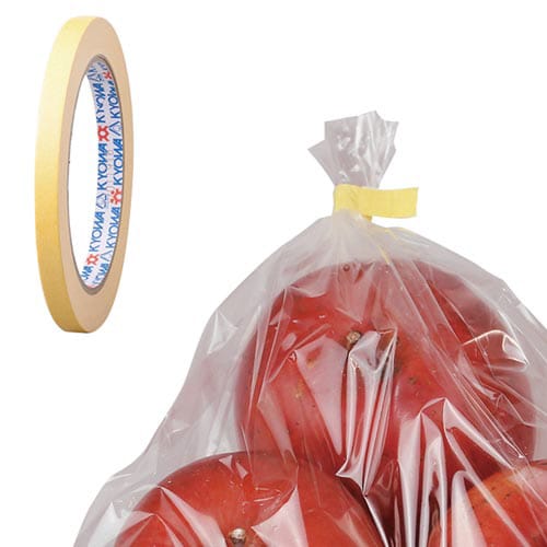 手で切れるバッグシーリングテープ 紙 黄