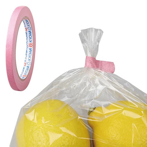 手で切れるバッグシーリングテープ紙 ピンク 20巻