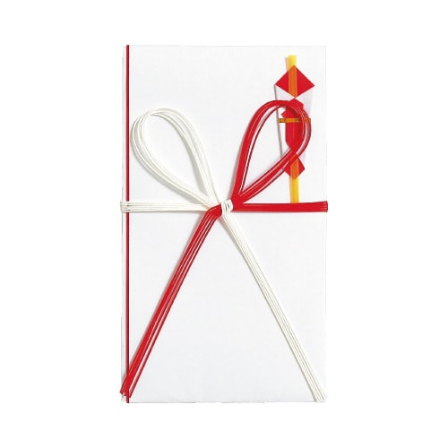 まっすぐ書ける金封 祝 本折花結 赤白5本 30枚