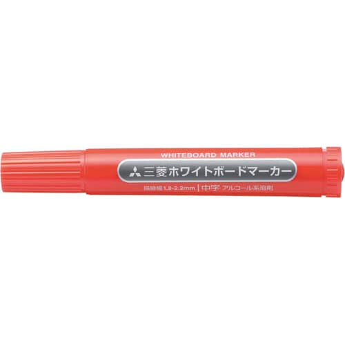 ホワイトボードマーカー 中字丸芯 赤 10本
