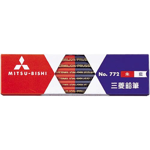 6角朱藍鉛筆 772 12本入 2セット