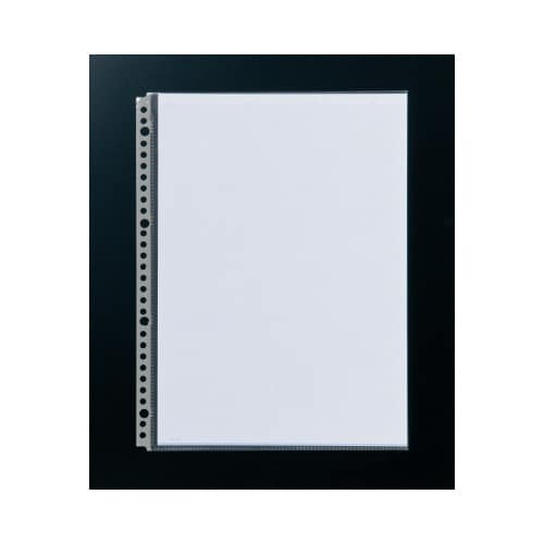 クリヤーブックルポ用リフィルA4縦30穴藍100枚