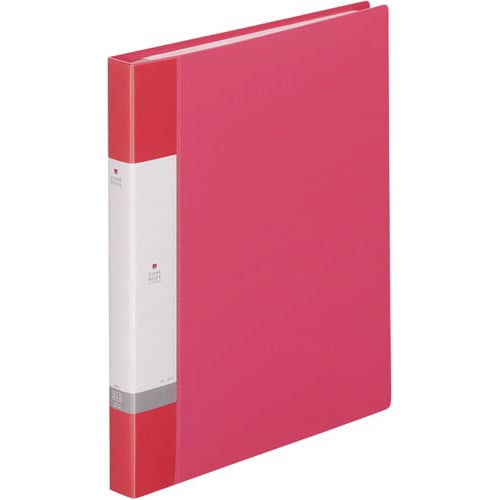 クリヤーブック交換式 赤 A4縦背幅25mm