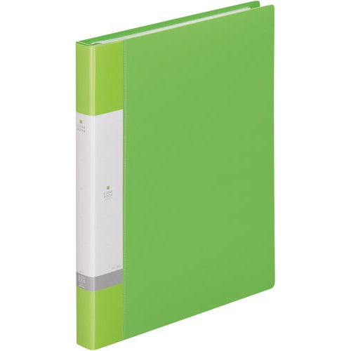 クリヤーブック交換式 黄緑 A4縦背幅25mm