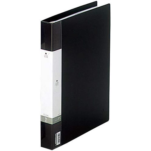 クリヤーブック交換式 黒 A4縦背幅35mm6冊