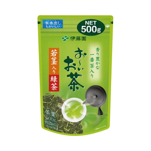 おーいお茶 若芽若茎入り緑茶 500g×3パック