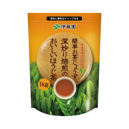簡単お茶じょうず深炒り焙煎のほうじ茶1kg×3