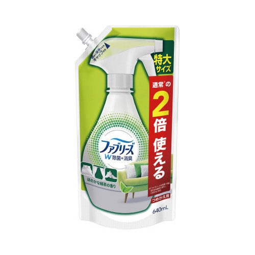 ファブリーズW除菌ほのかな緑茶詰替特大 640ML