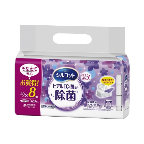 シルコット 除菌ウエットアルコール 詰替40枚×8