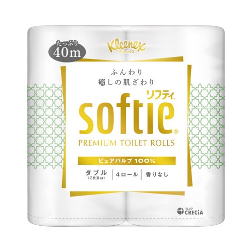 クリネックスソフティホワイトW40m 4個入×10