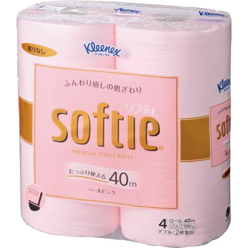 クリネックスソフティピンク W40m 4個入×10