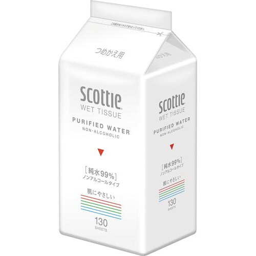 スコッティウエットティシュー詰替用 130枚×4P
