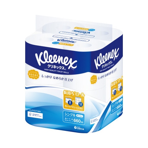 クリネックスコンパクト シングル82.5m8個×4