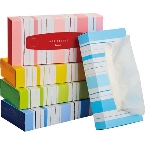 ボックスティシューカラフル160組(60)1−4梱