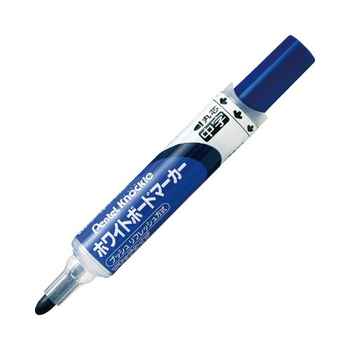 ホワイトボードマーカーノックル 中字丸芯 青10本