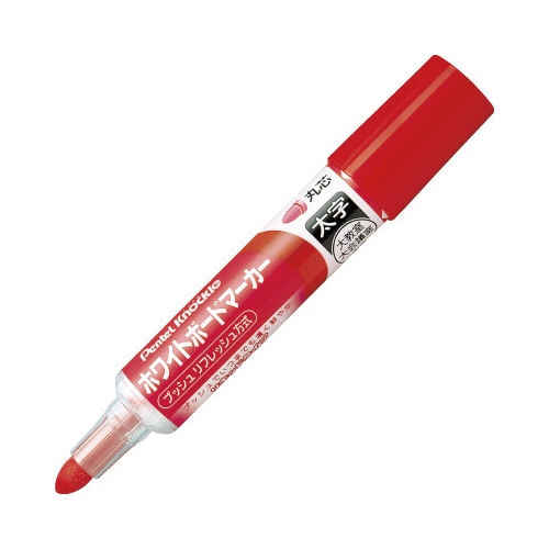 ホワイトボードマーカー ノックル 太字丸芯 赤5本