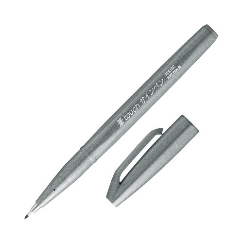 筆タッチサインペン グレイ