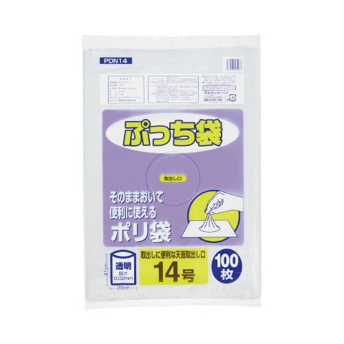 ぷっち袋規格袋14号厚み0.02mm100枚×10
