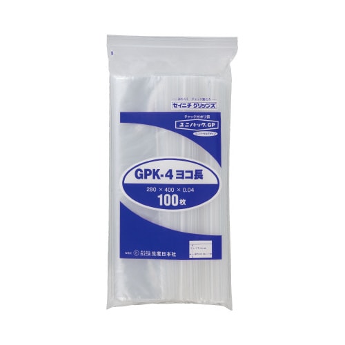ユニパック チャック付ポリ袋 B4ヨコ100枚×5