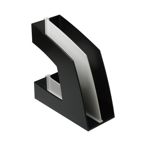 ファイルボックス(仕切板付)A4縦 黒 5個