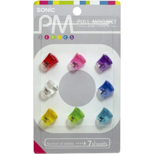 プルマグネットピンタイプ カラーアソート8色 5P