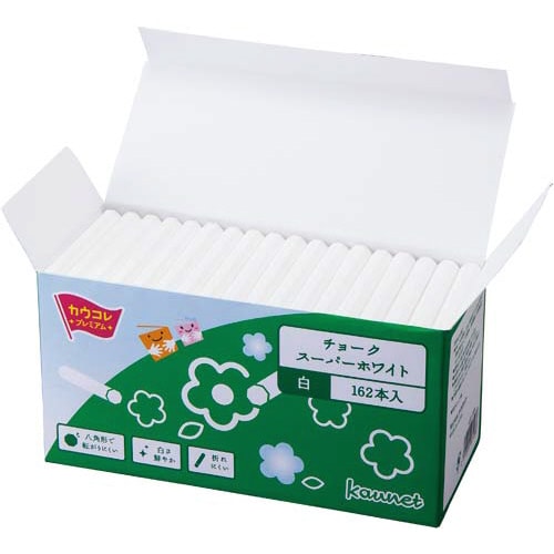 転がりにくいチョークスーパーホワイト162本×6