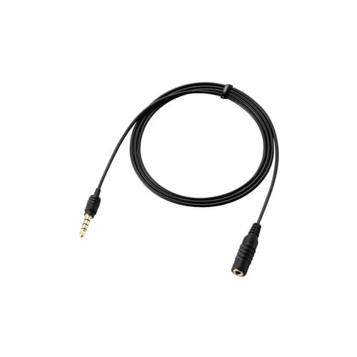 イヤホン延長ケーブル 1.0m ブラック