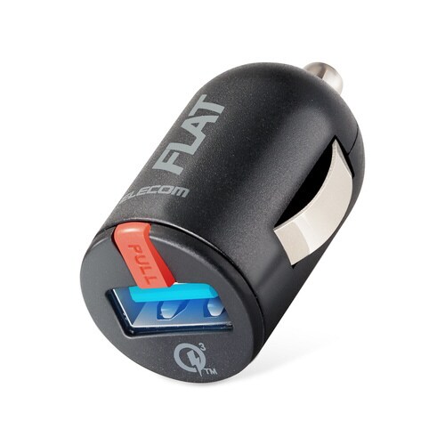 車載充電器/1ポート/QC3.0対応/ブラック