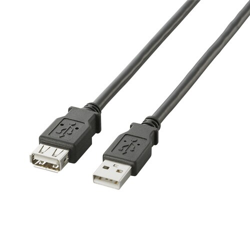 USB延長ケーブル 0.5m ブラック
