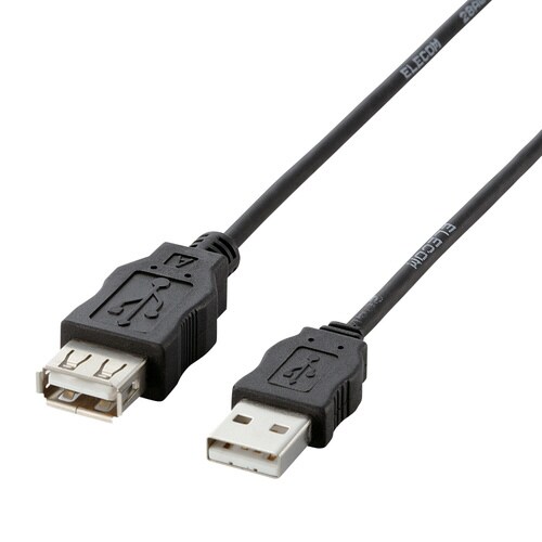 エコ USB延長ケーブル 0.5m ブラック