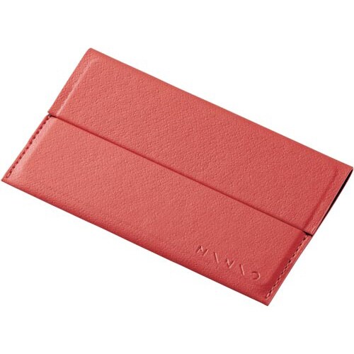 名刺入れ/コーラルレッド×フォレストグリーン