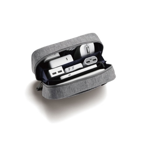 ガジェットポーチ/ストレージタイプ/グレー