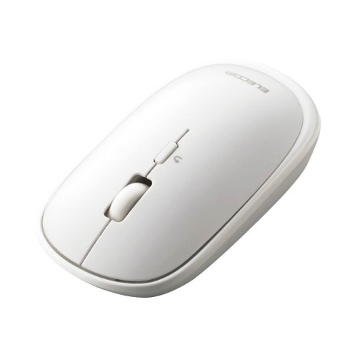 BlueLEDマウス/薄型/4ボタン/ホワイト