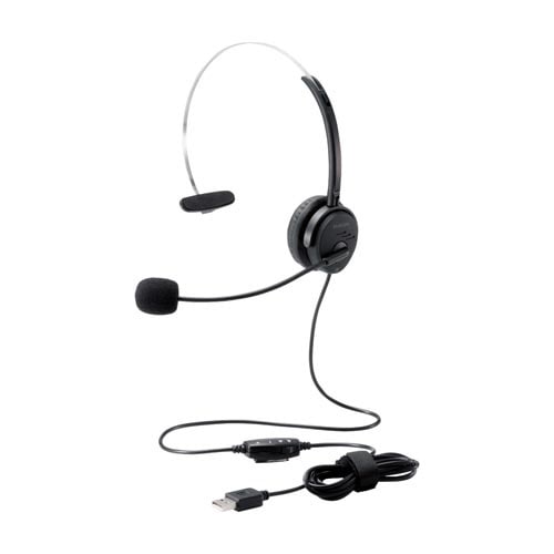 オーバーヘッド ヘッドセット 片耳 USB