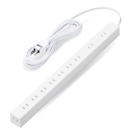 電源タップ 10個口タップ 2P 3m ホワイト