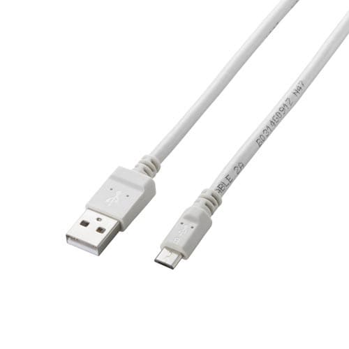 microUSBケーブル 1.2m ホワイト