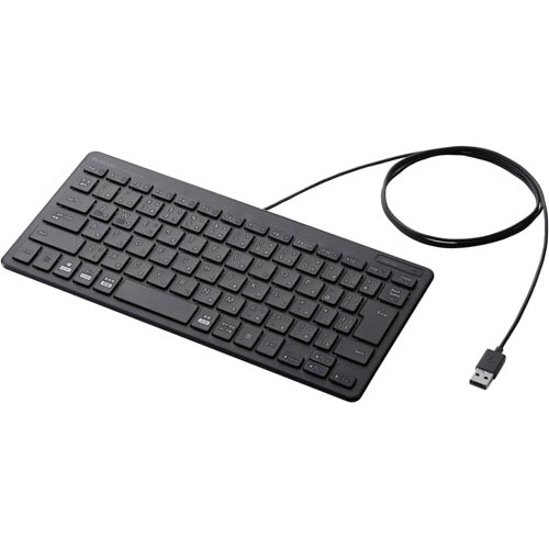 有線ミニキーボード パンタグラフ式 薄型 ブラック